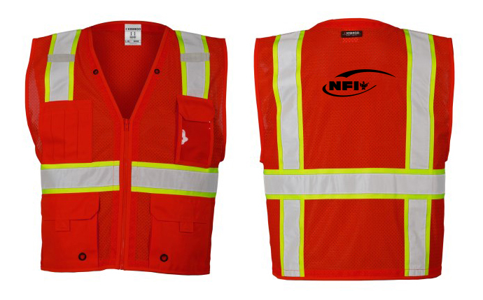 Multi-Pocket Mesh Vest - RED