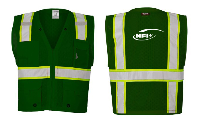 Multi-Pocket Mesh Vest - GREEN