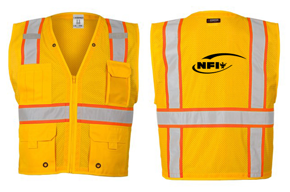 Multi-Pocket Mesh Vest - YELLOW
