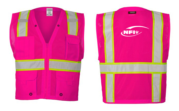 Multi-Pocket Mesh Vest - PINK
